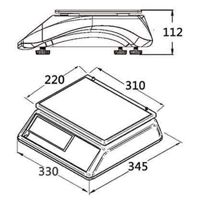 size of CWT7 table scale