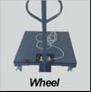 wheel for floor scale platform